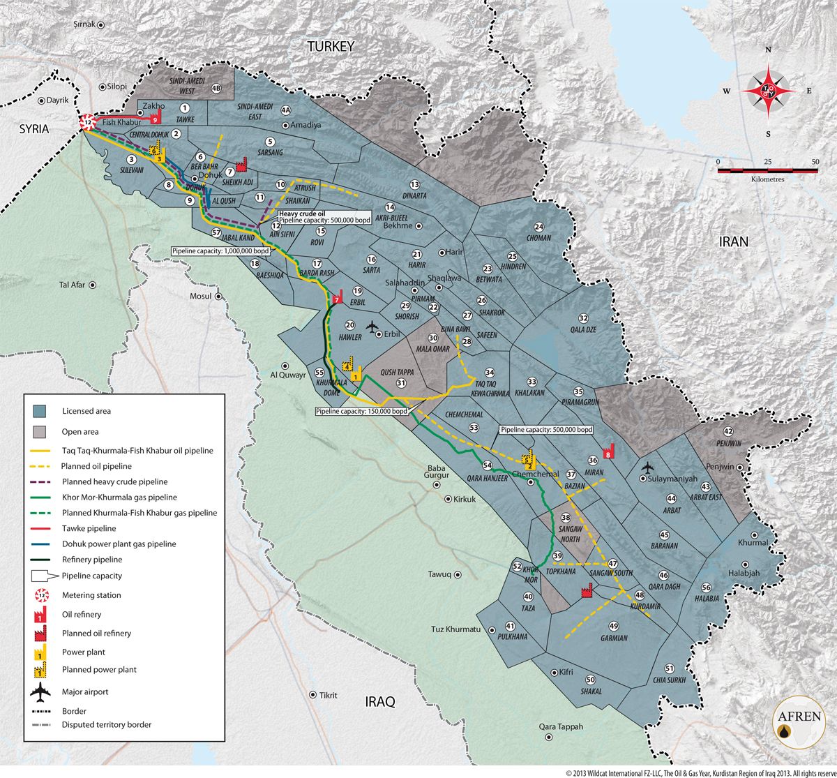 许可证和能源基础设施